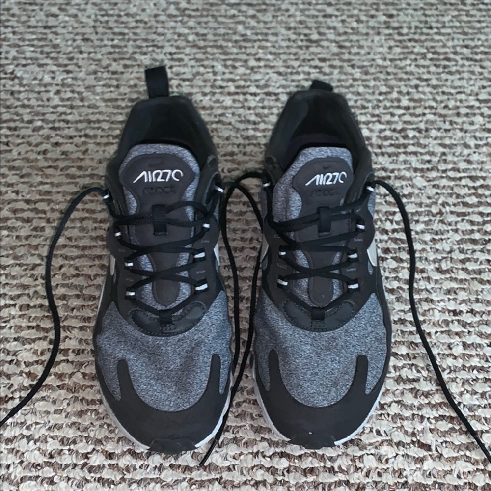 Black and grey Nike Airmax 270 react